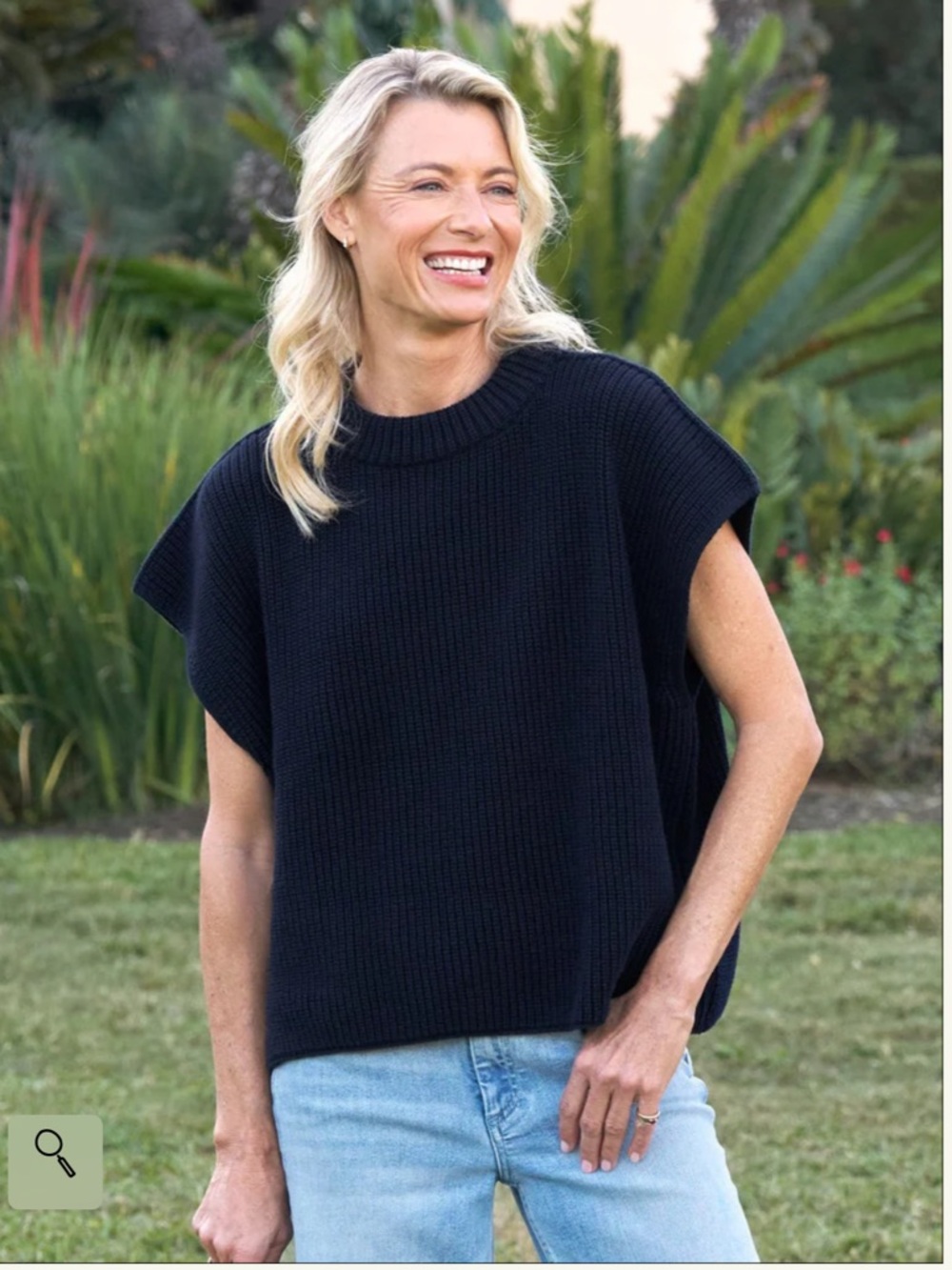 Frank & Eileen Montecito Navy Crewneck Knit Vest